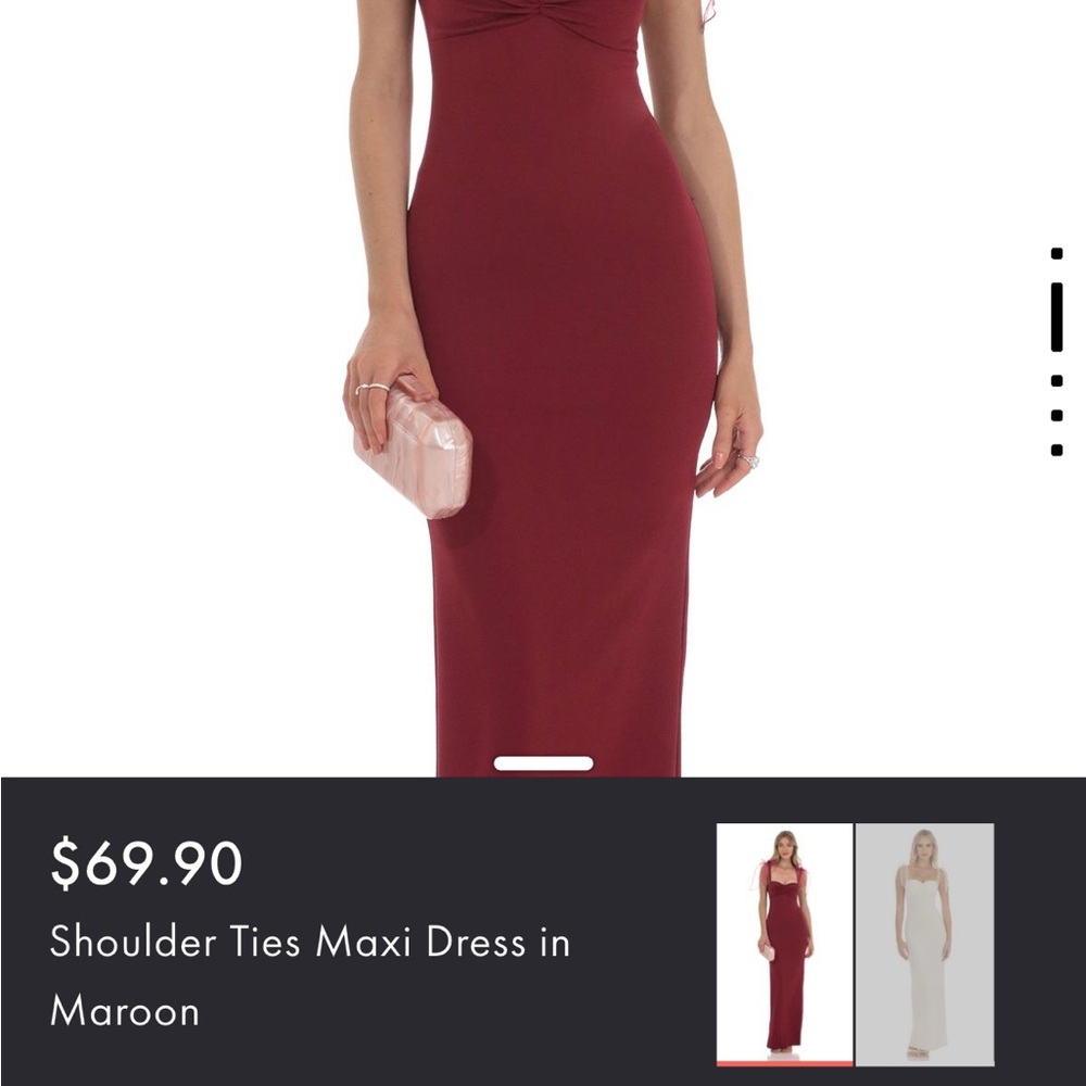 Lucy in the Sky Burgundy Maxi Dress - Picture 5 of 5